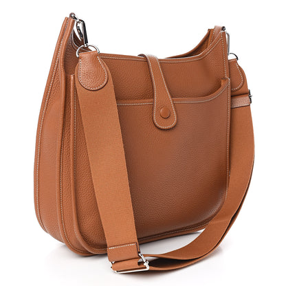 Hermes Taurillon Clemence Evelyne III GM Gold 3 of 10