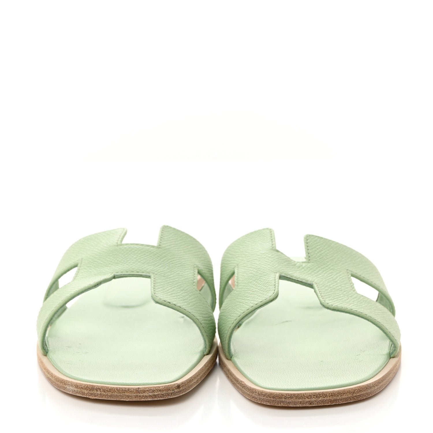 Hermes Epsom Oran Sandals 39 Vert Jade 2 of 10