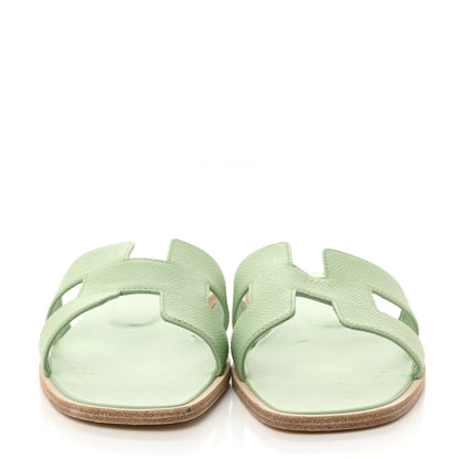Hermes Epsom Oran Sandals 39 Vert Jade 2 of 10