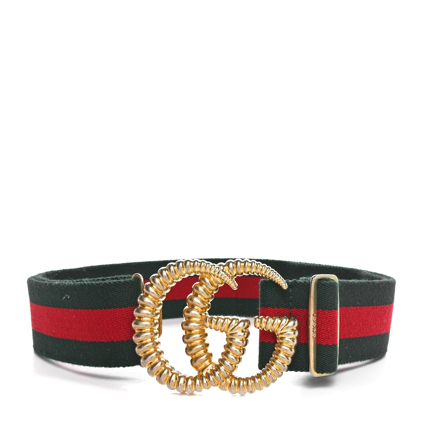 Canvas Torchon Double G Web Belt 100 40 Verde