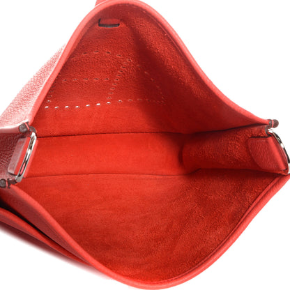 Hermes Taurillon Clemence Evelyne III PM Rouge Pivoine 11 of 15