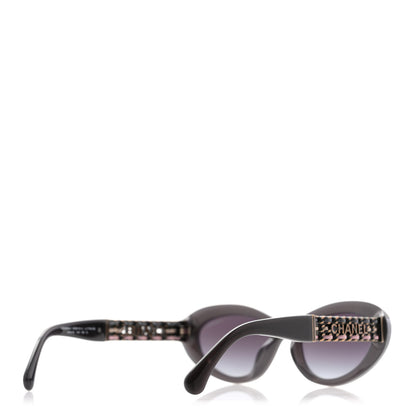 Chanel Acetate Lambskin Cat Eye Sunglasses 5538-Q Black 4 of 8