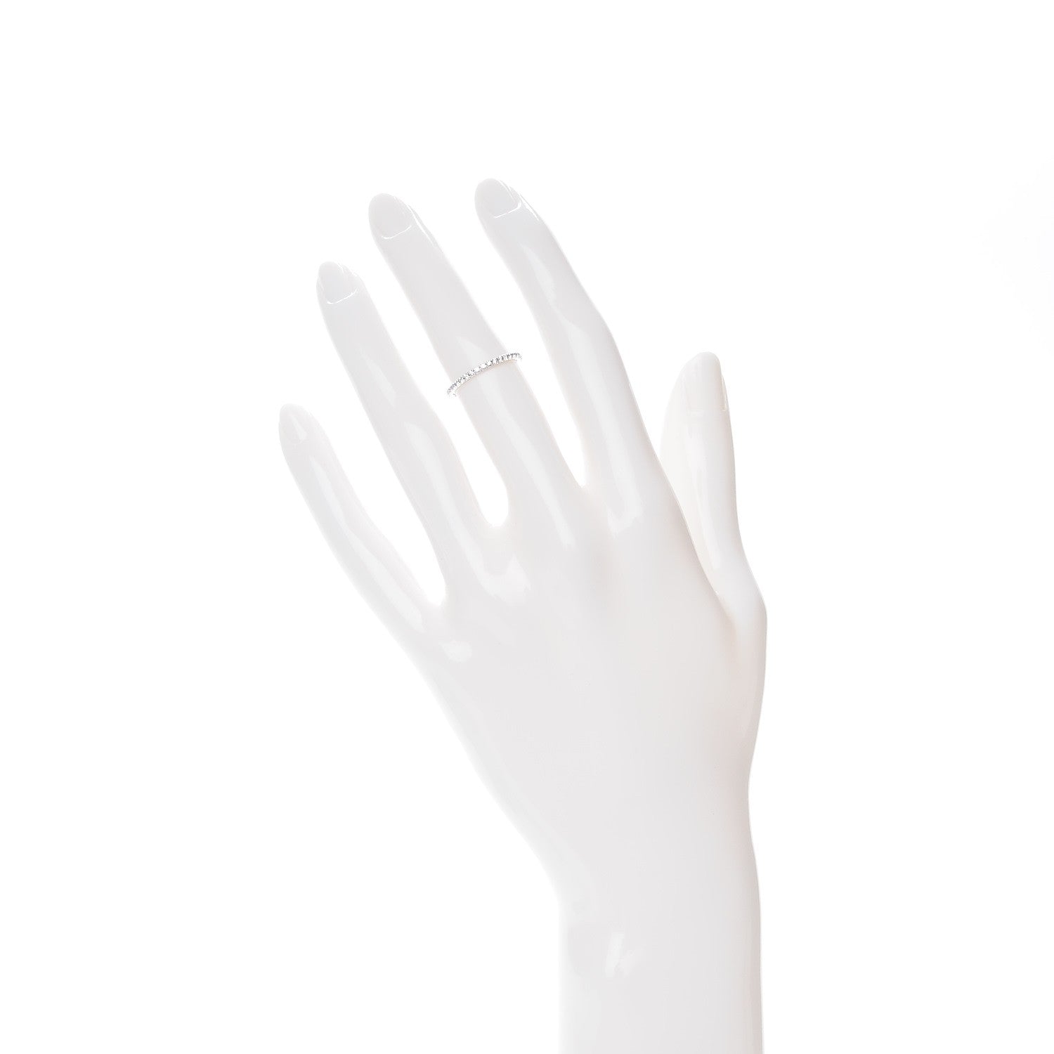 Tiffany 18K White Gold Diamond Metro Ring 4.5 48 2 of 6