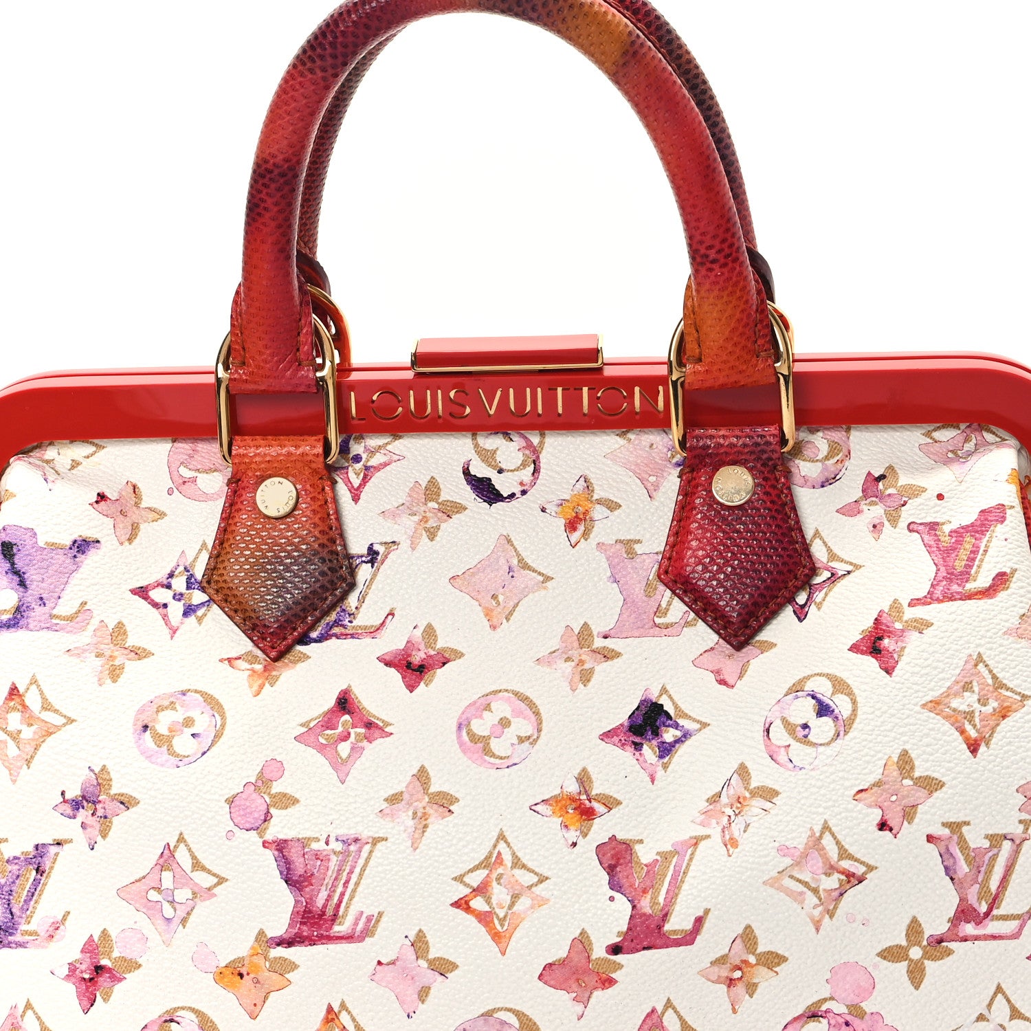 Louis Vuitton Watercolor Aquarelle Frame Speedy White 7 of 9