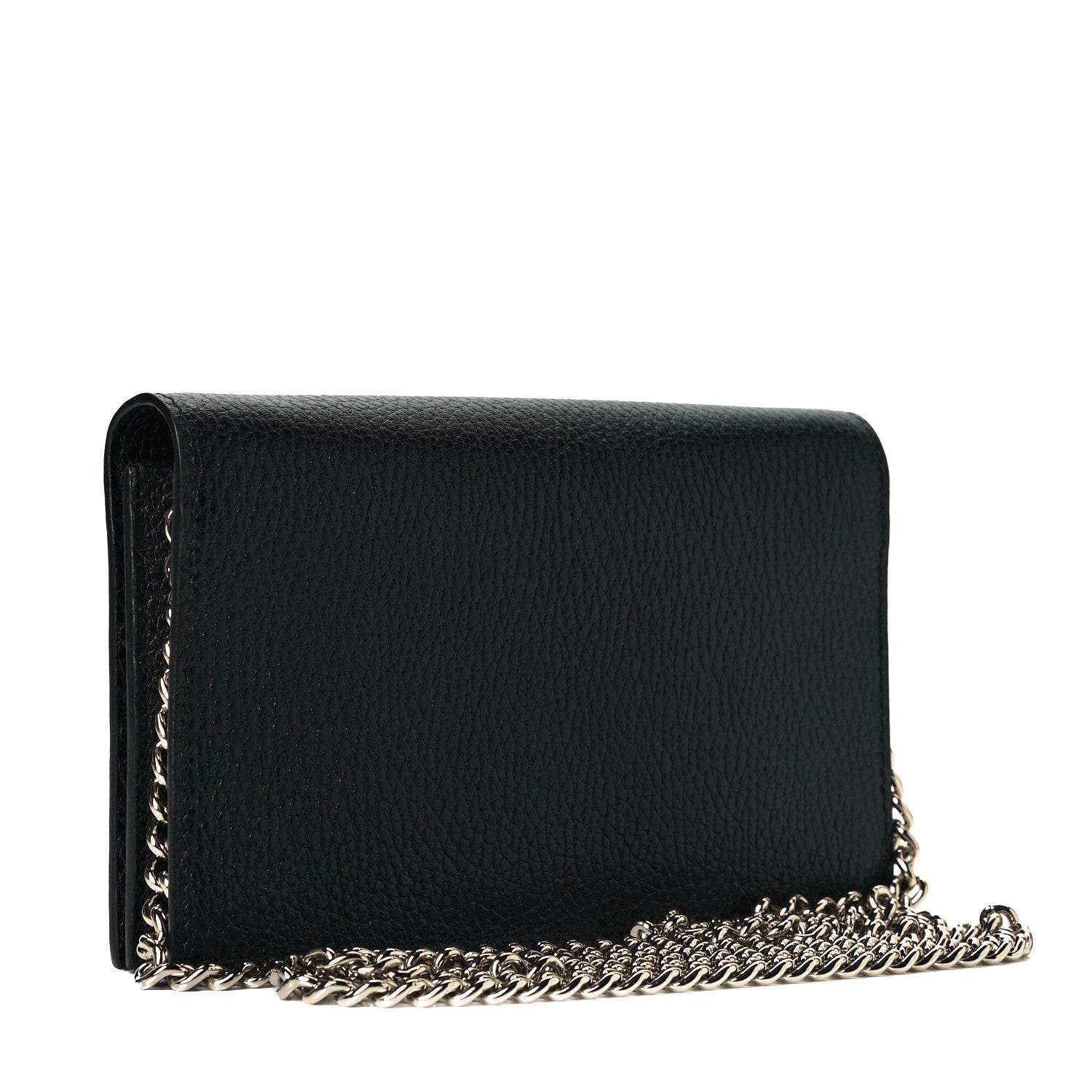 Gucci Dollar Calfskin Medium Betty Chain Wallet Black 2 of 7
