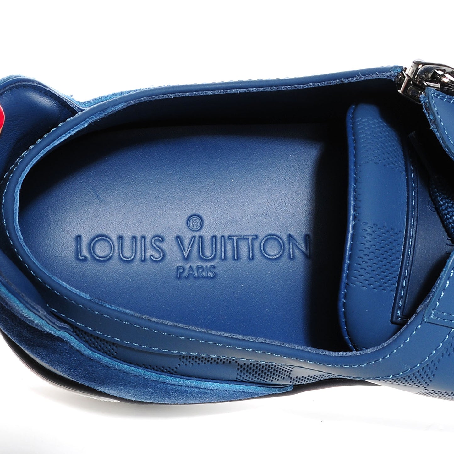 Damier Challenge Zip Up Sneakers 9 Blue