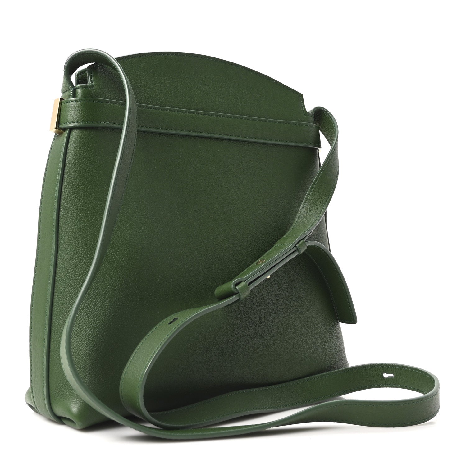 Salvatore Ferragamo Calfskin Small Hug Messenger Bag Forest Green 3 of 10