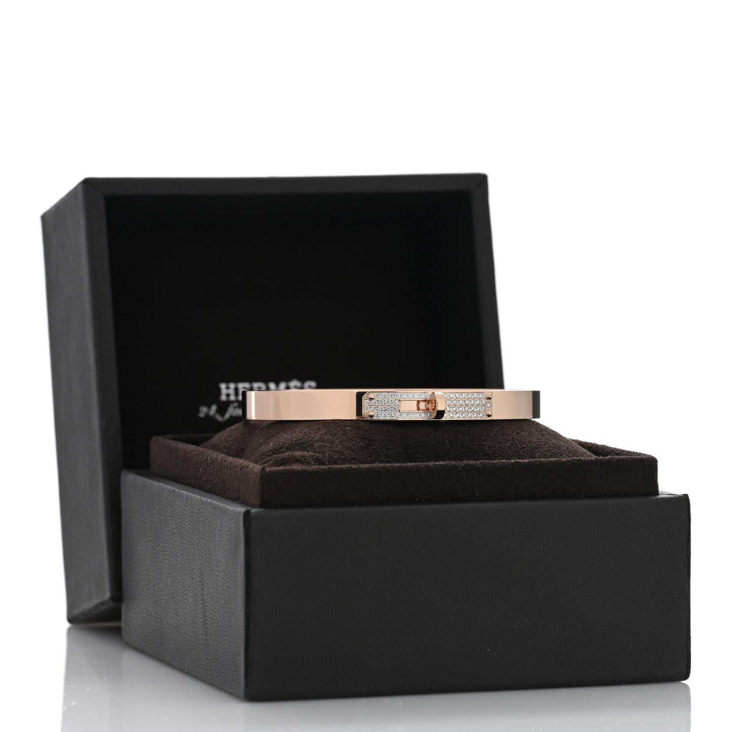 18K Rose Gold Diamond PM Kelly Pave Bracelet SH