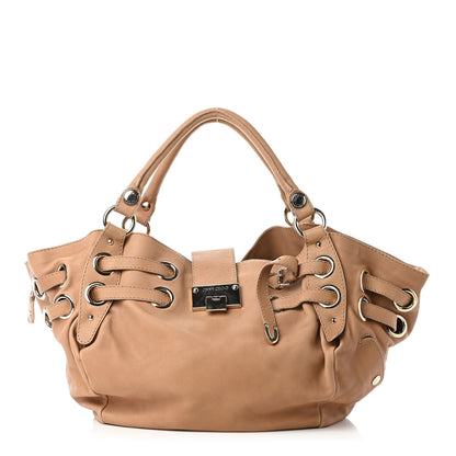Jimmy Choo Calfskin Shoulder Bag Beige 1 of 5