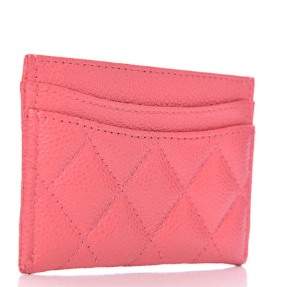 Chanel Caviar Quilted Card Holder Pink 3 of 8