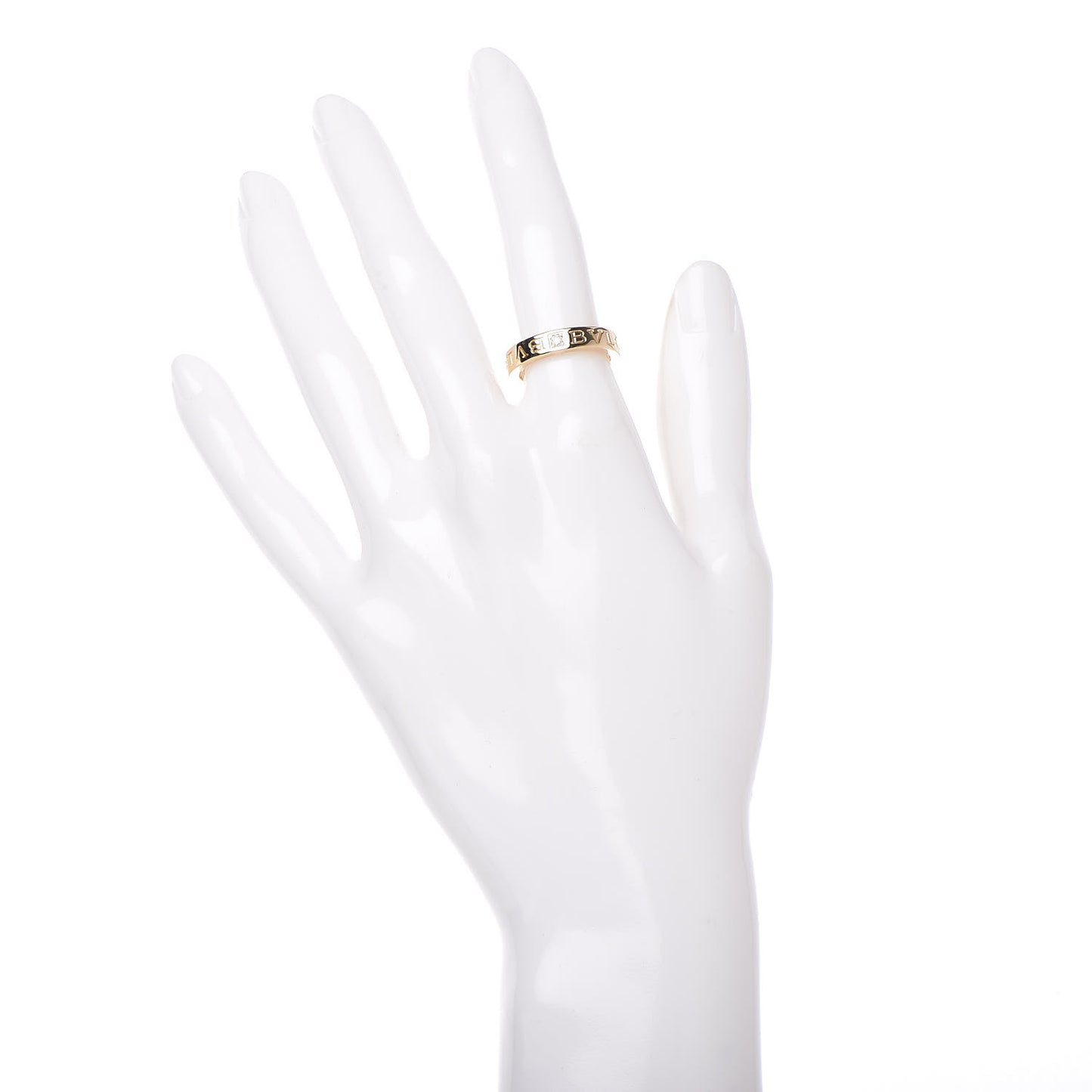 18K Yellow Gold Diamond B.Zero1 Essential Band Ring 50 5.5