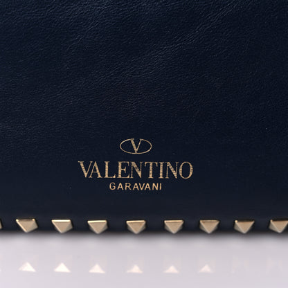 Valentino Garavani Vitello Medium Rockstud Tote Marine 22 of 33