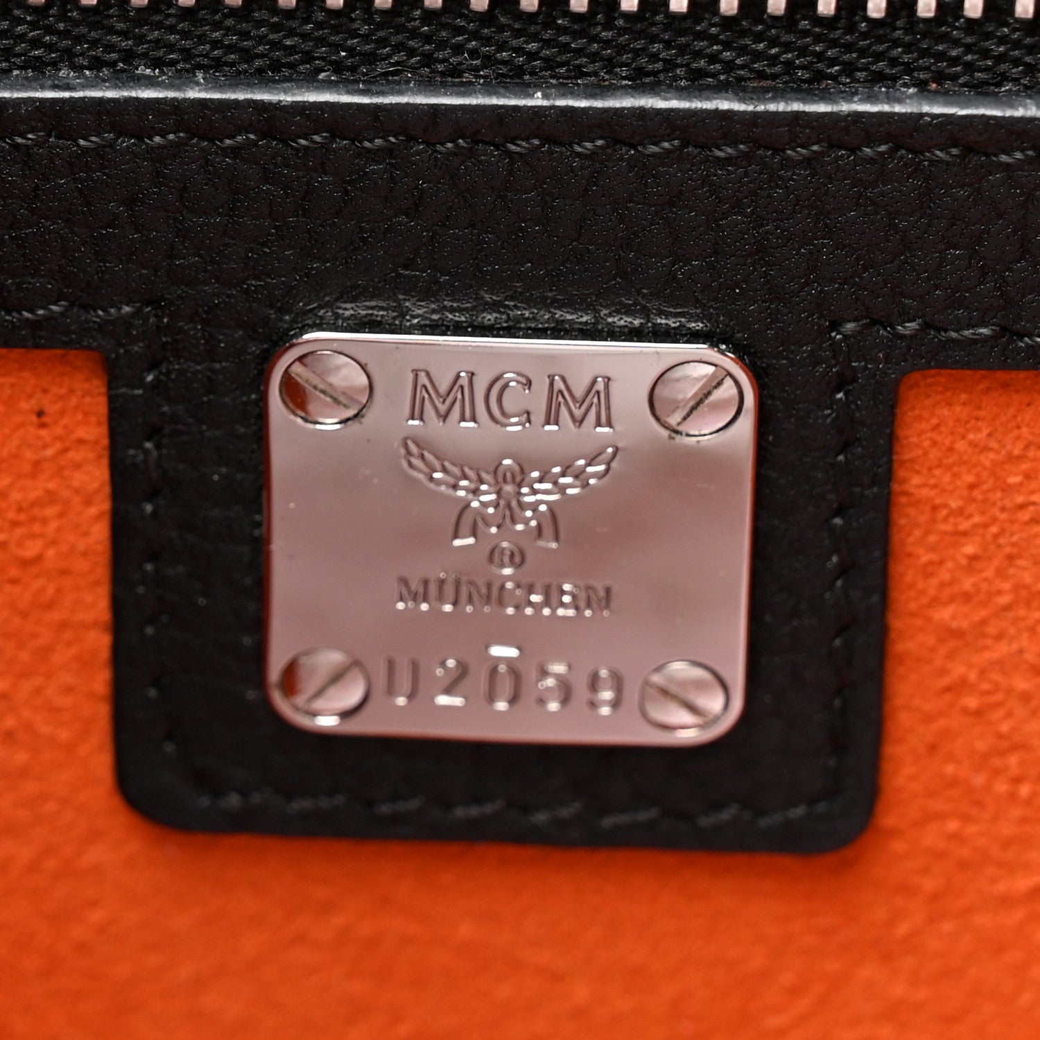 MCM Calfskin Patricia Studded Crossbody Bag Black 6 of 11