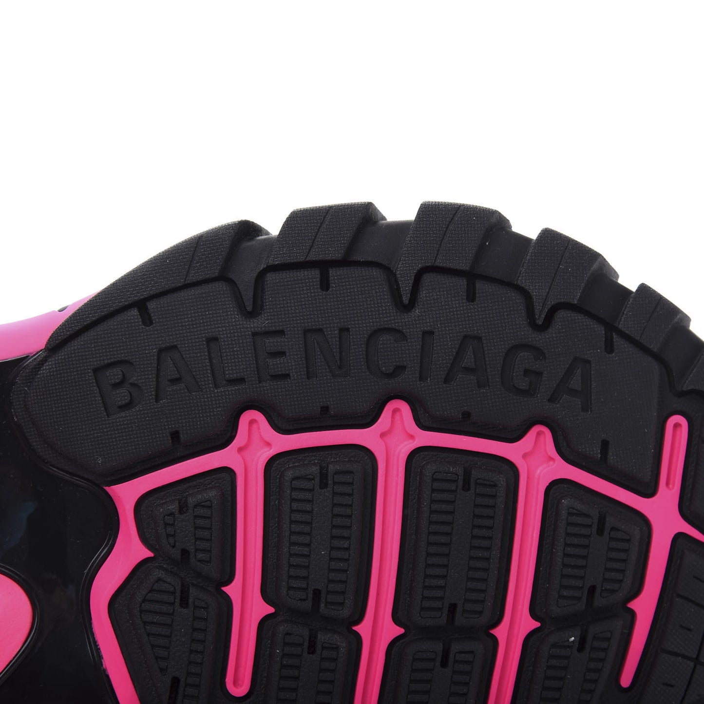 Rubber Neoprene Bi-Color Womens Track Sandals 37 Black Fluo Pink