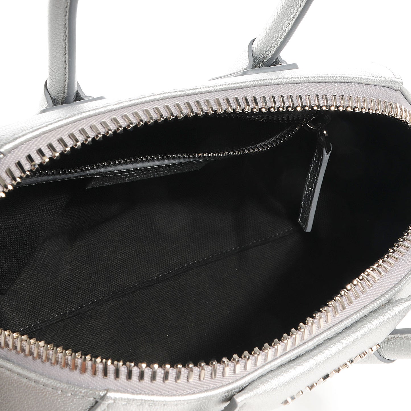 Sugar Goatskin Mini Antigona Silver