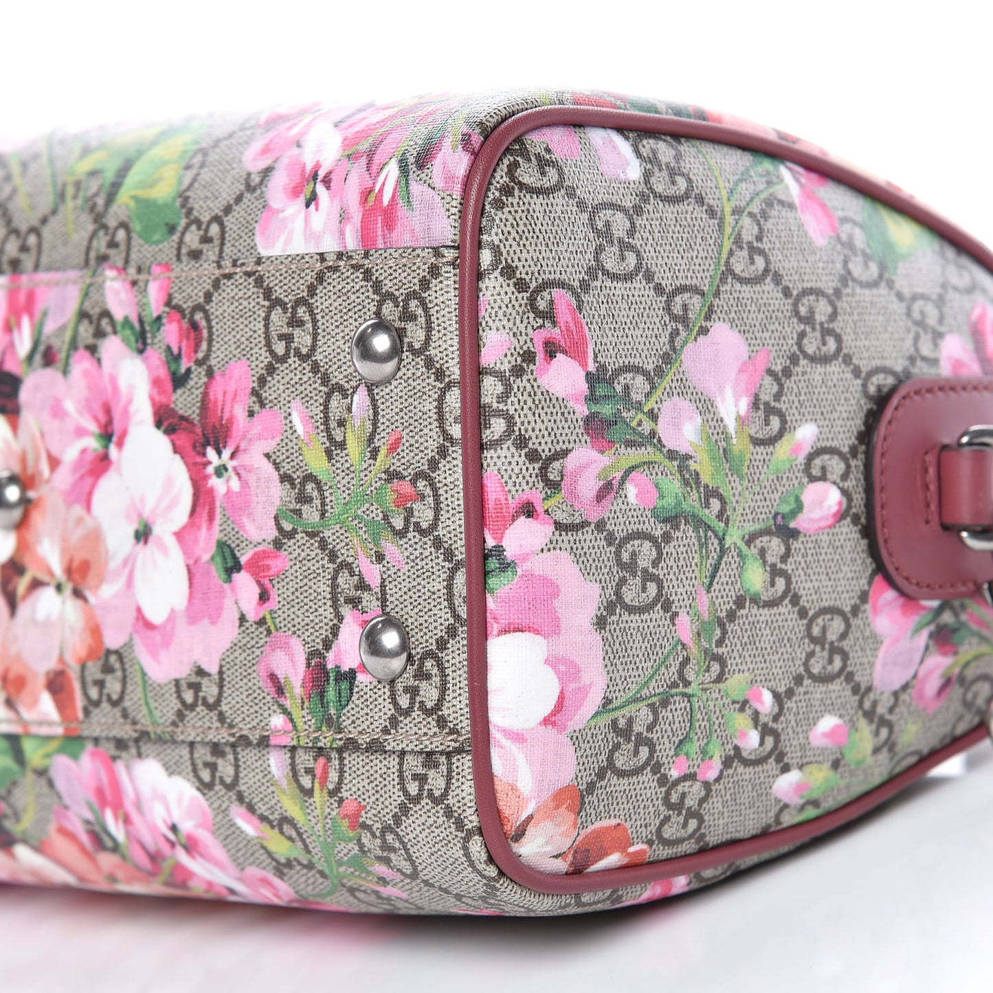 GG Supreme Monogram Blooms Small Boston Beige Multicolor Dry Rose