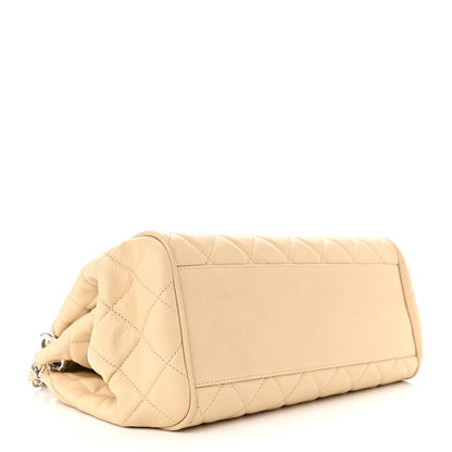 Chanel Caviar Quilted Timeless Accordion Flap Light Beige 4 of 11