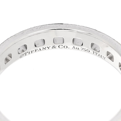 Tiffany 18K White Gold Narrow T True Band Ring 48 4.5 4 of 4