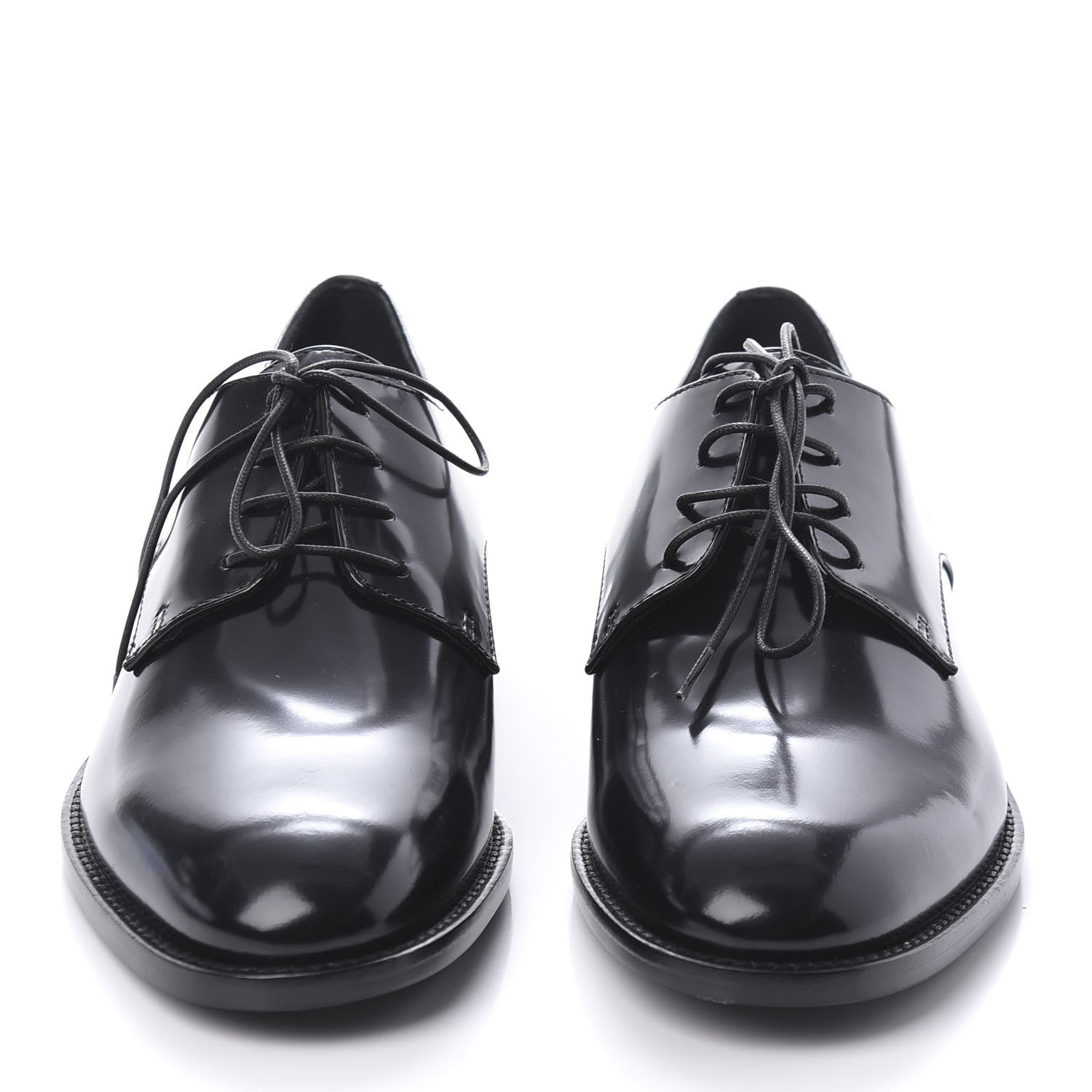 Christian Dior Polished Calfskin Derby Shoe 35.5 Black 2 of 9