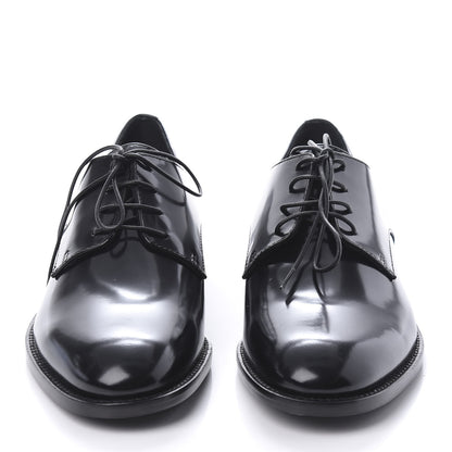 Christian Dior Polished Calfskin Derby Shoe 35.5 Black 2 of 9