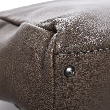Fendi Goatskin Zucca Large Peekaboo Iconic Satchel Taupe Tobacco Moro 12 of 14