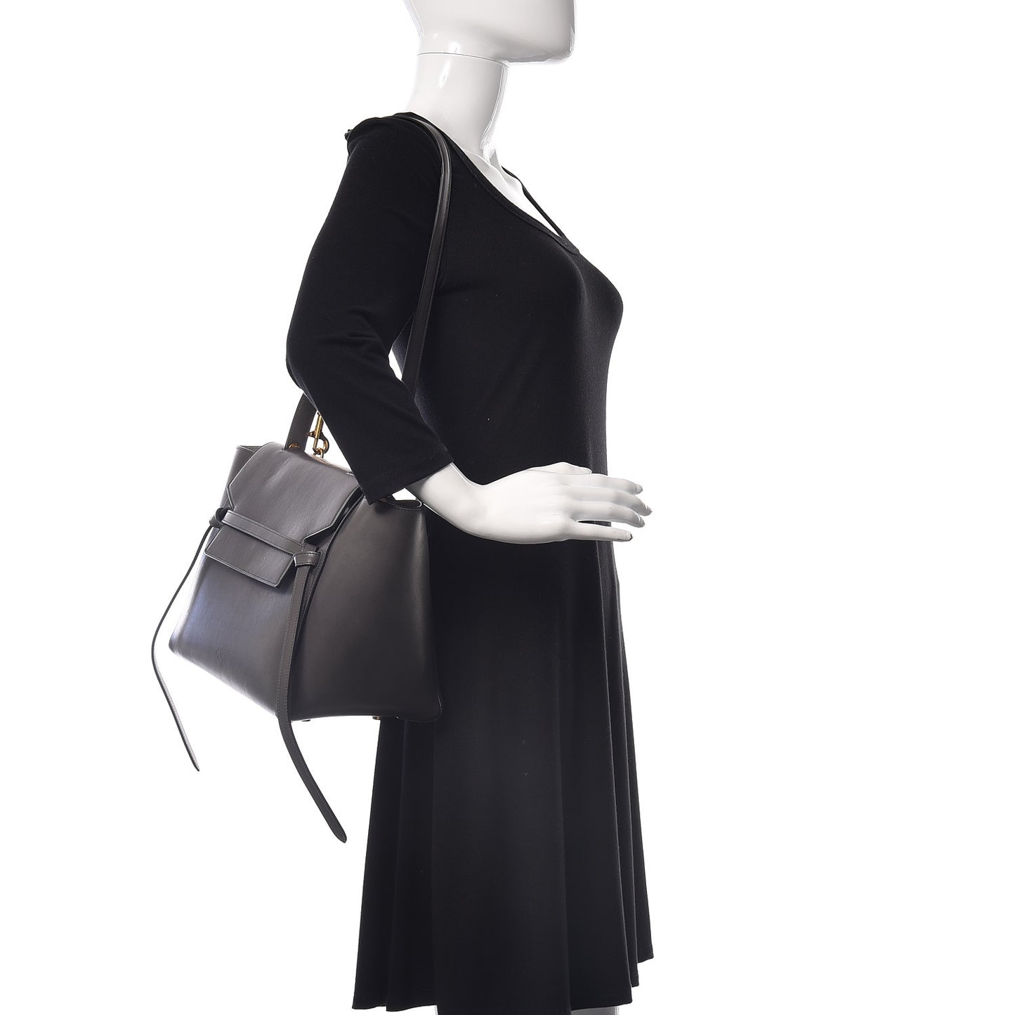 Smooth Calfskin Mini Belt Bag Grey