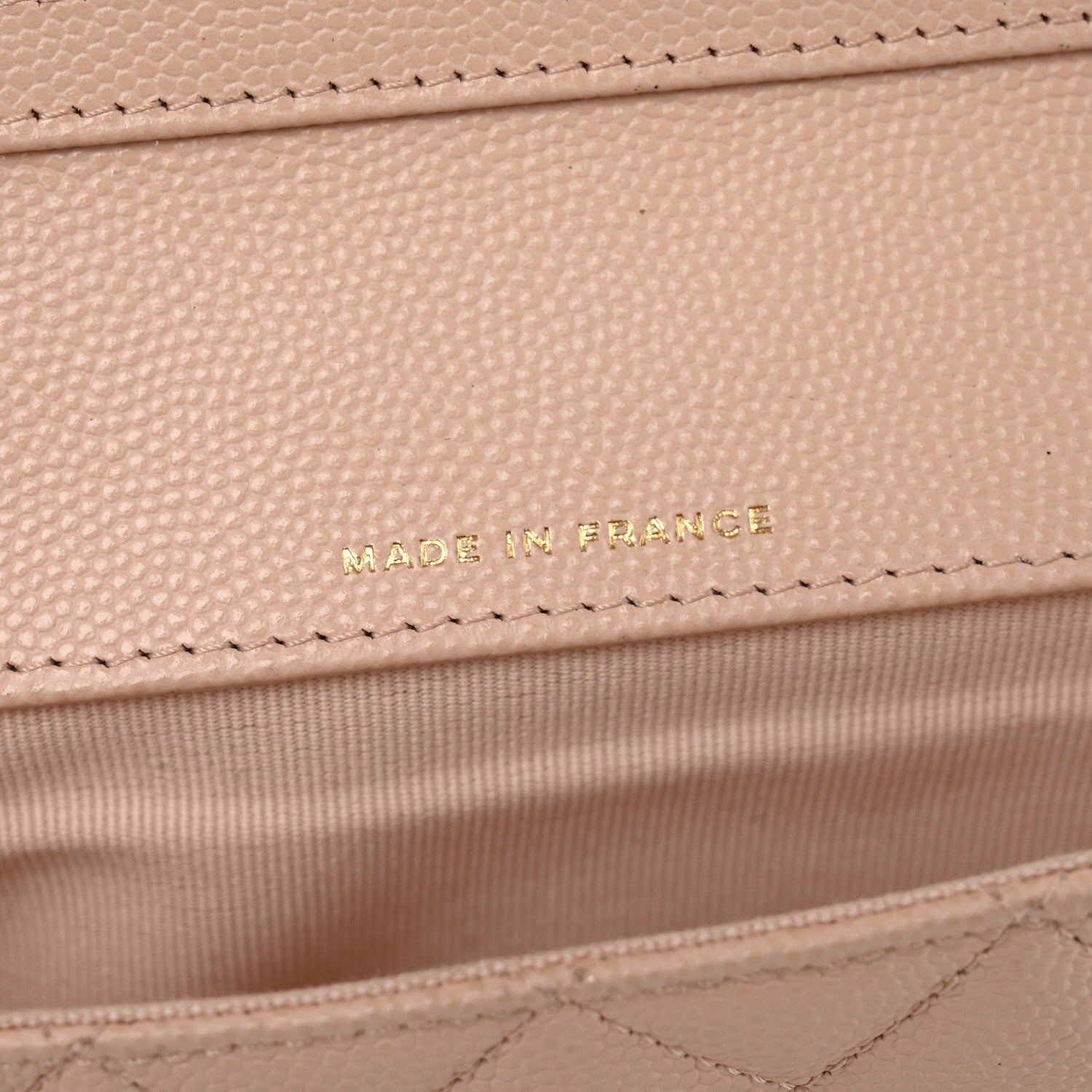 Chanel Caviar Quilted Glasses Case With Chain Beige 7 of 13