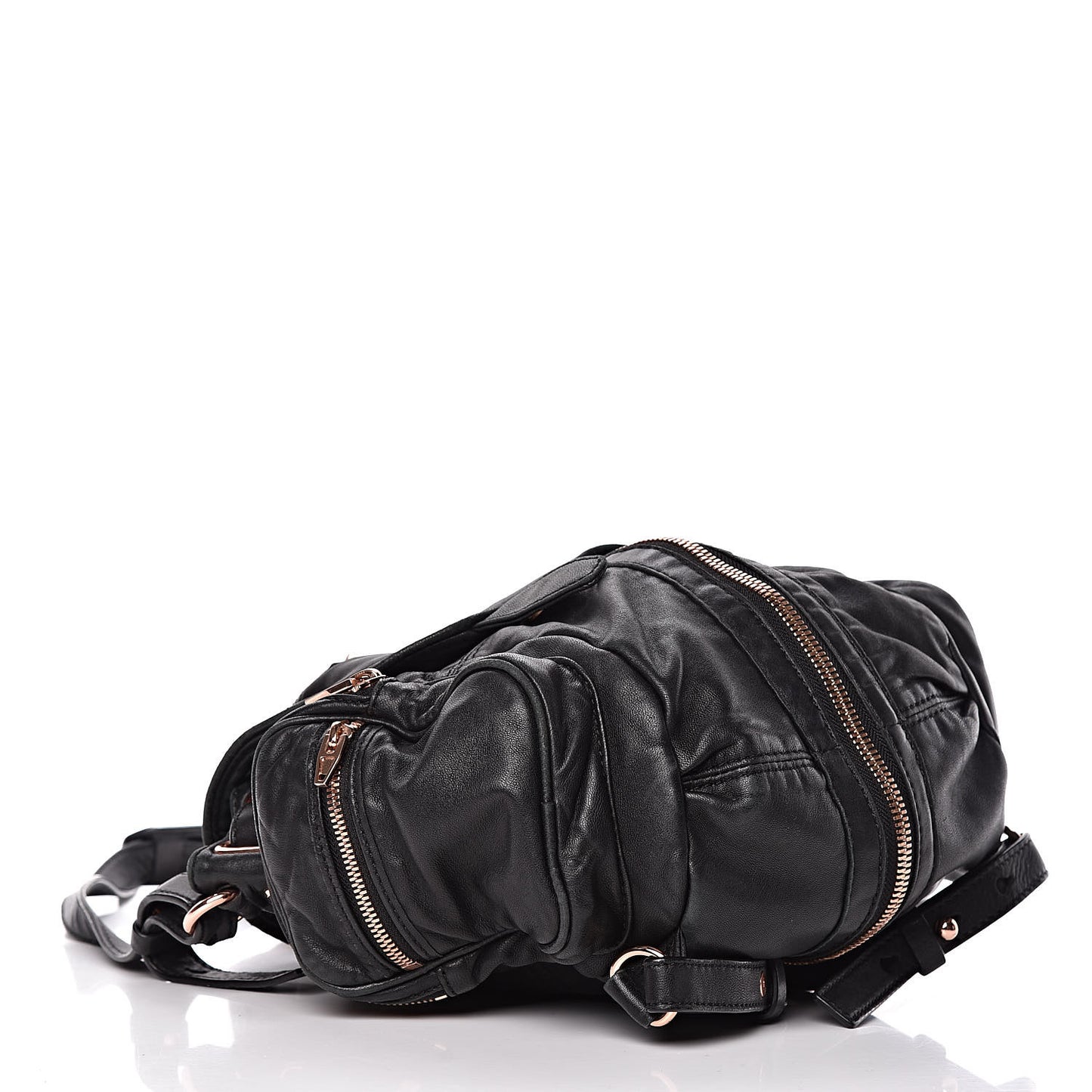 Lambskin Mini Marti Backpack Washed Black Rose Gold Hardware