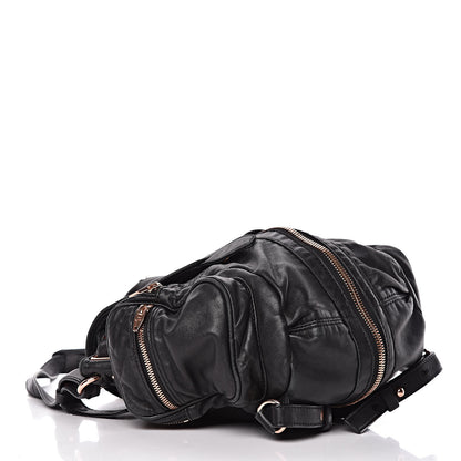 Alexander Wang Lambskin Mini Marti Backpack Washed Black Rose Gold Hardware 5 of 19