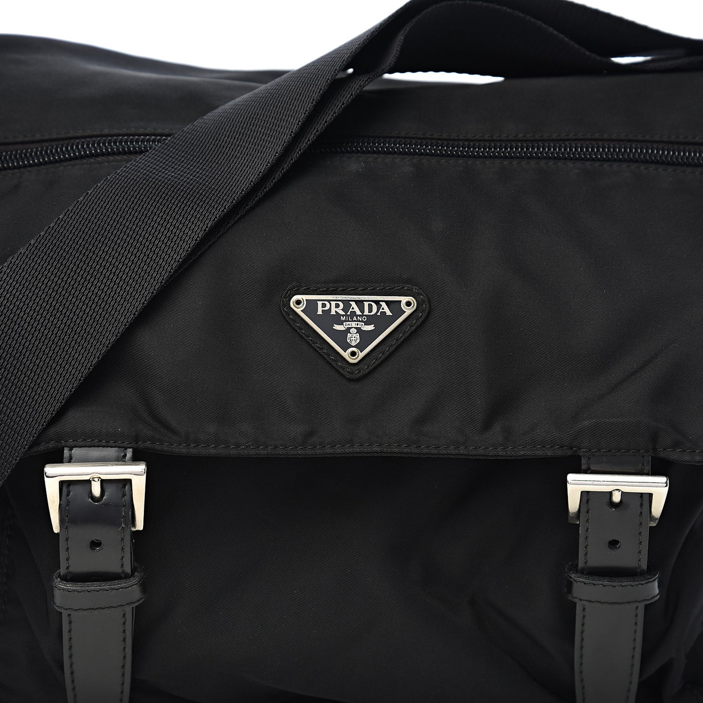Nylon Vela Sport Messenger Bag Black