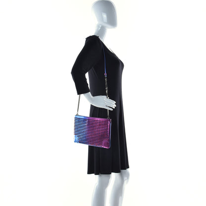 Christian Louboutin Patent Scarabe Spikes Loubiposh Chain Clutch Rose Digitale 4 of 20