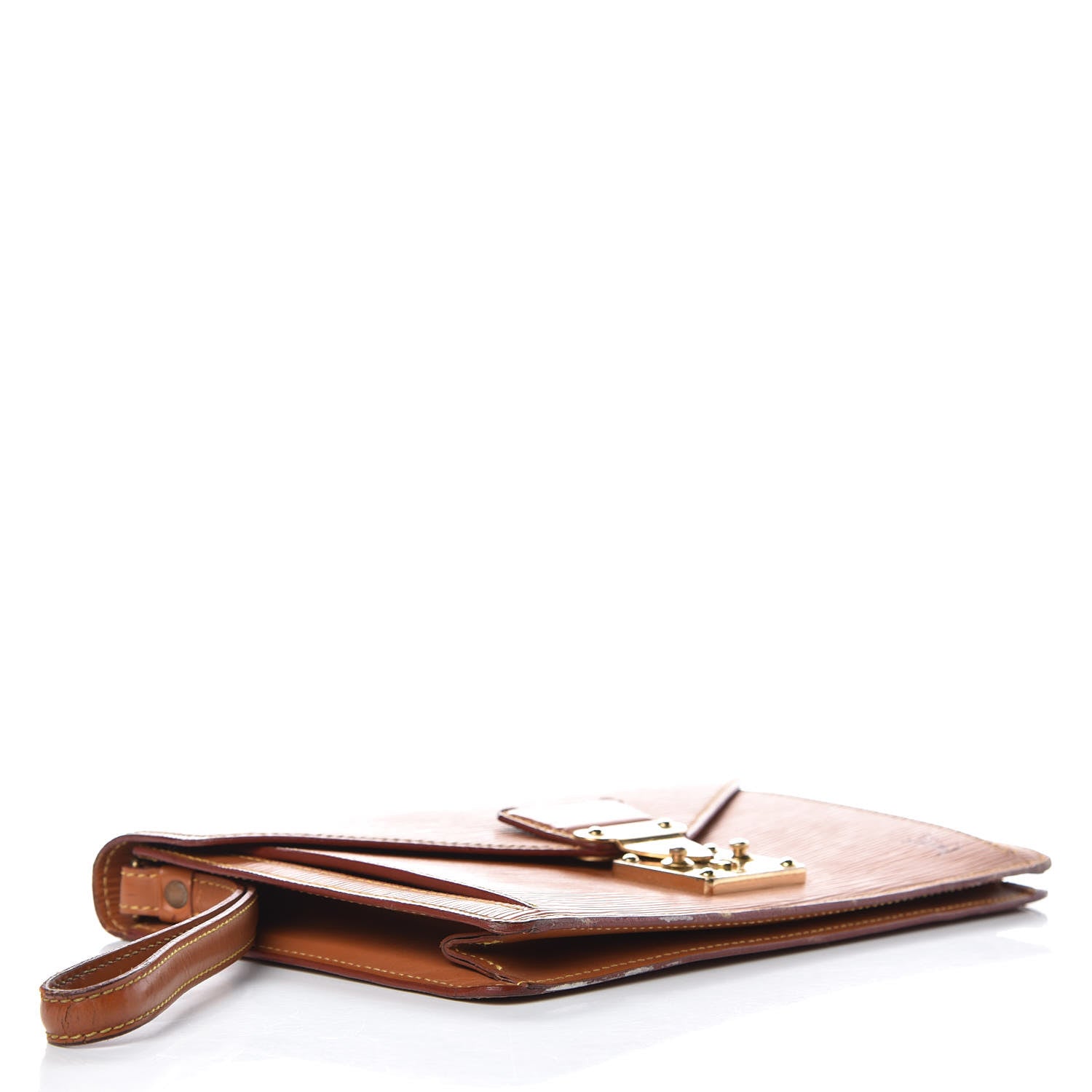 Louis Vuitton Epi Pochette Sellier Dragonne Clutch Gold 4 of 15