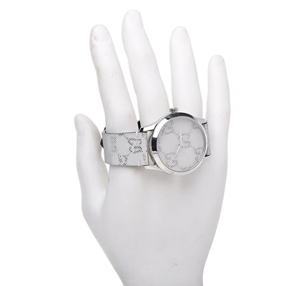 Gucci Stainless Steel Calfskin 38mm G-Timeless GG Hologram Quartz Watch 2 of 7