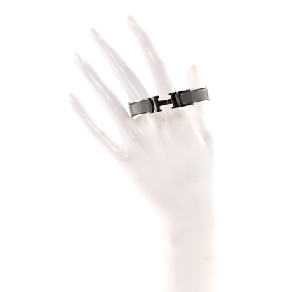 Hermes Enamel Narrow Clic Clac H Bracelet PM Gris Macadam 2 of 4