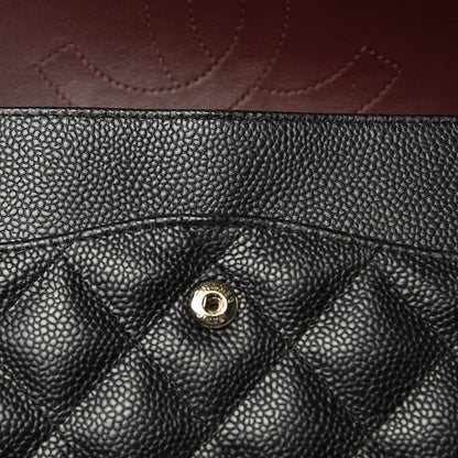 Chanel Caviar Quilted Jumbo Double Flap Black 10 of 11