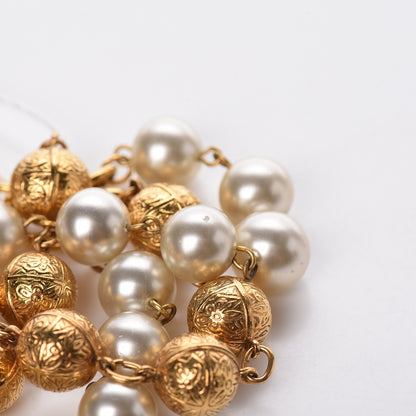 Chanel Pearl Beaded Multi Strand Bracelet Gold 8 of 8