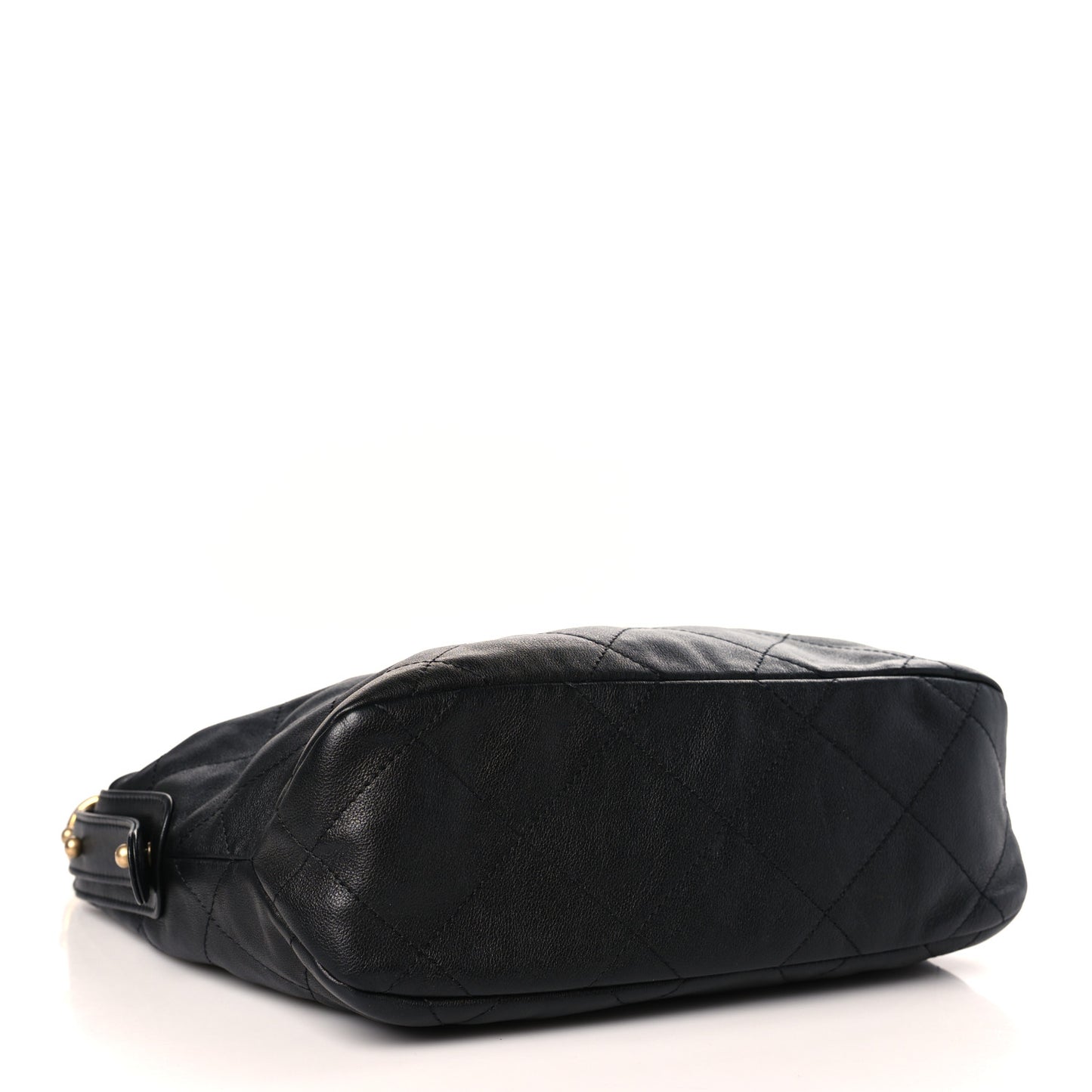 Calfskin Quilted Daily Hobo Black