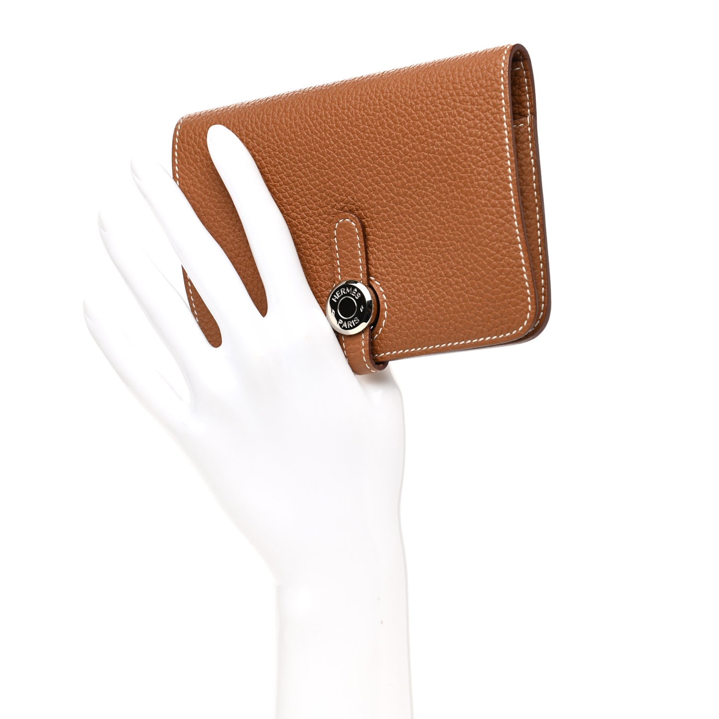Togo Dogon Compact Wallet Gold