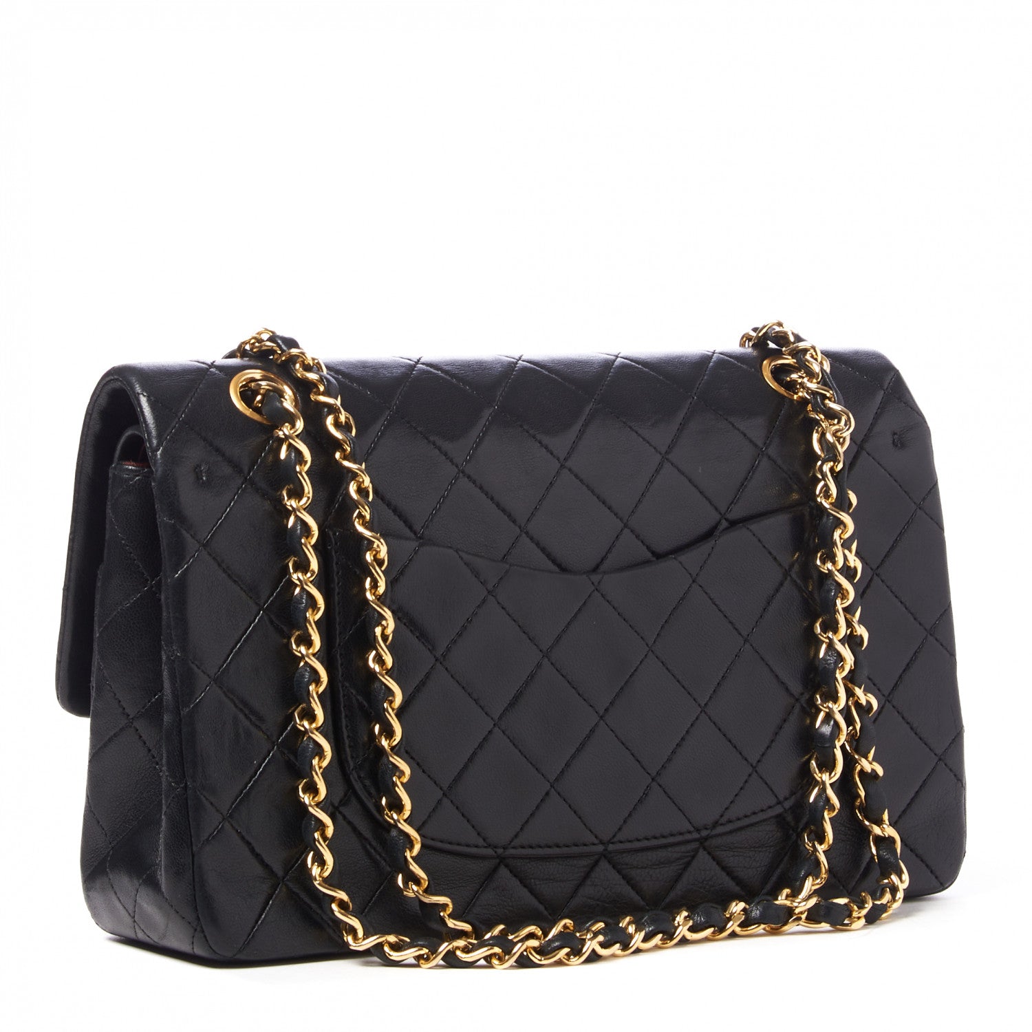 Chanel Lambskin Quilted Medium Double Flap Black 2 of 9