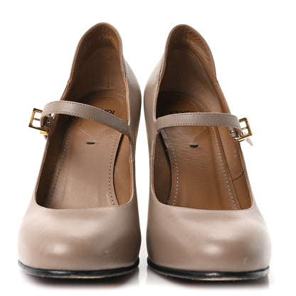Fendi Vitello Delfina High Heel Pumps 37 Tortora 3 of 10