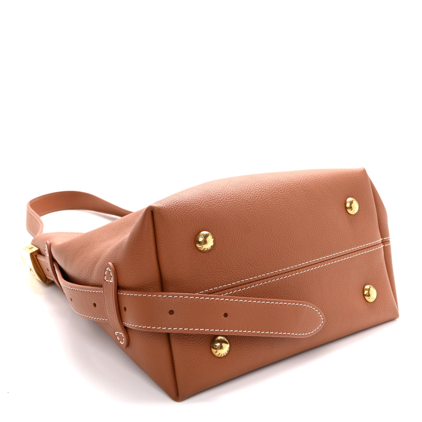 Grained Calfskin Low Key Hobo PM Cognac