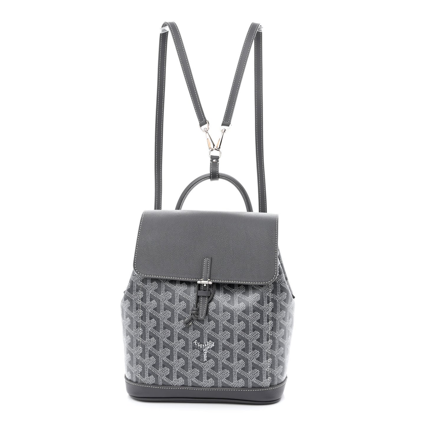 Goyardine Calfskin Mini Alpin Backpack Grey