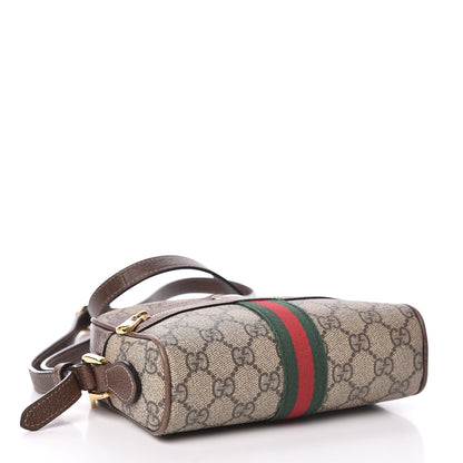 Gucci GG Supreme Monogram Web Mini Ophidia Shoulder Bag Brown 4 of 10