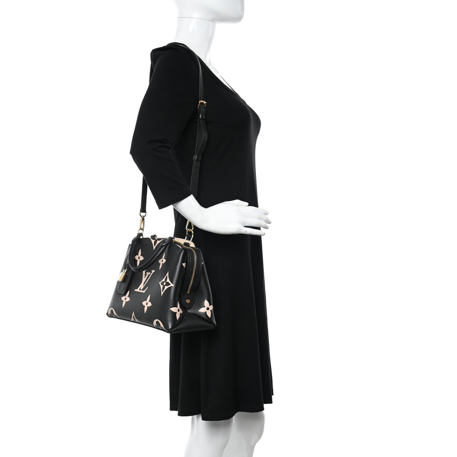 Louis Vuitton Empreinte Monogram Giant Grand Palais Black Beige 2 of 9