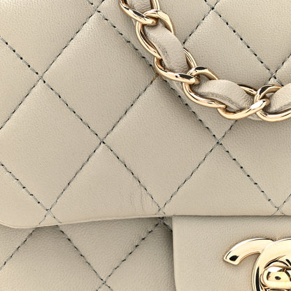 Chanel Lambskin Quilted Mini Square Flap Grey 8 of 13
