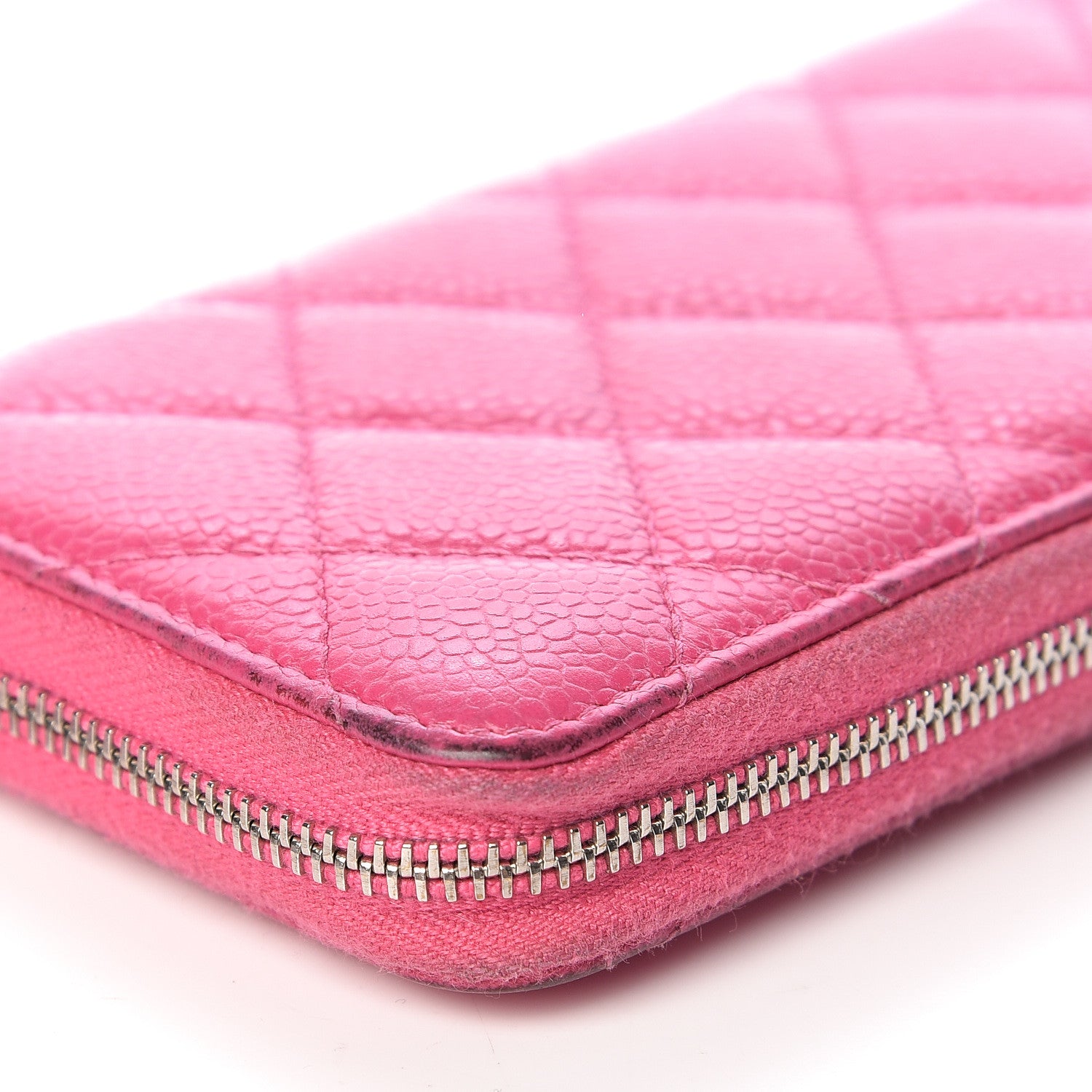 Chanel Caviar Quilted Small Zip Around Wallet Pink 20 of 20