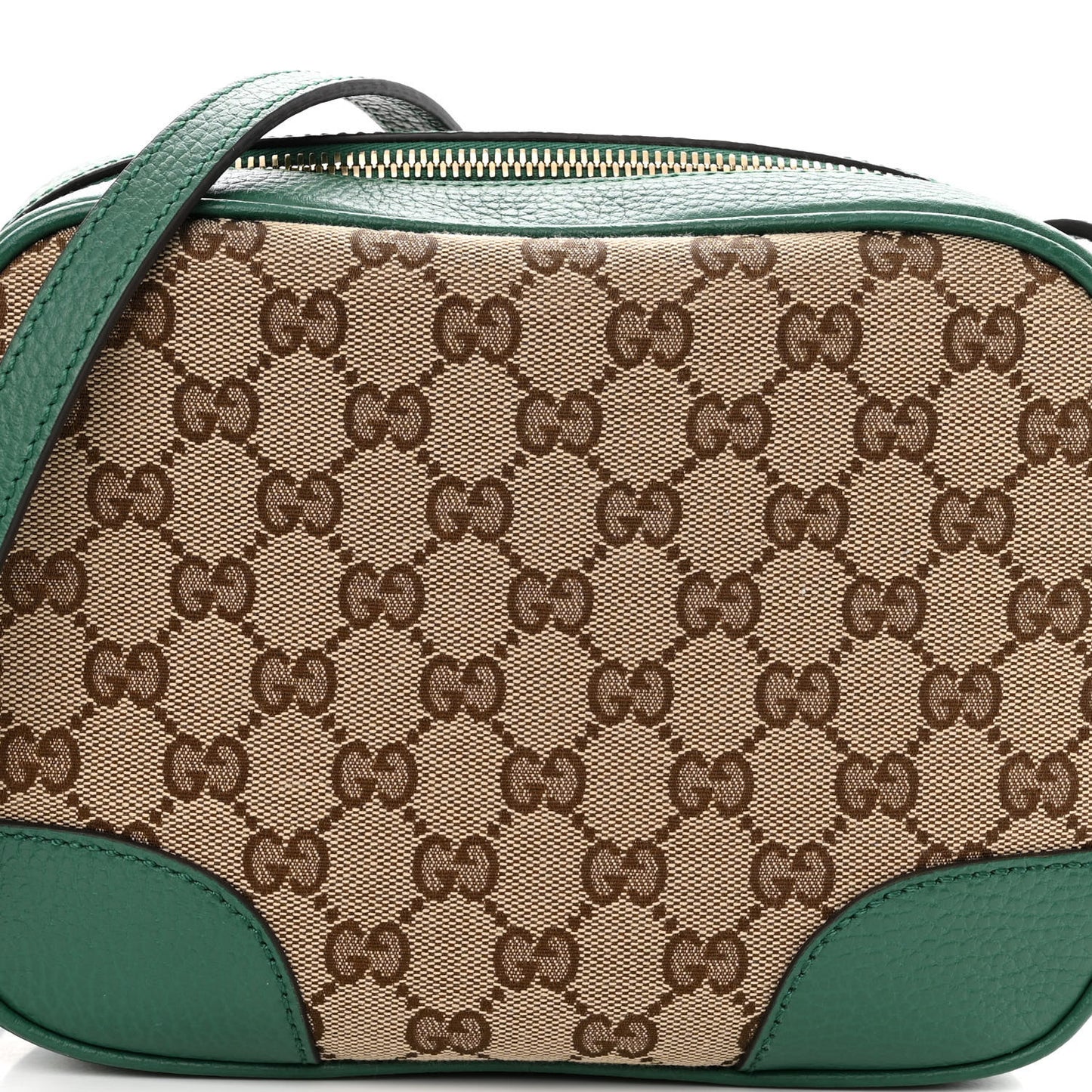 Monogram Dollar Calfskin Mini Bree Messenger Bag Beige Ebony Emerald