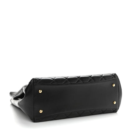 Chanel Lambskin Quilted Trendy CC Shopping Tote Black 3 of 10