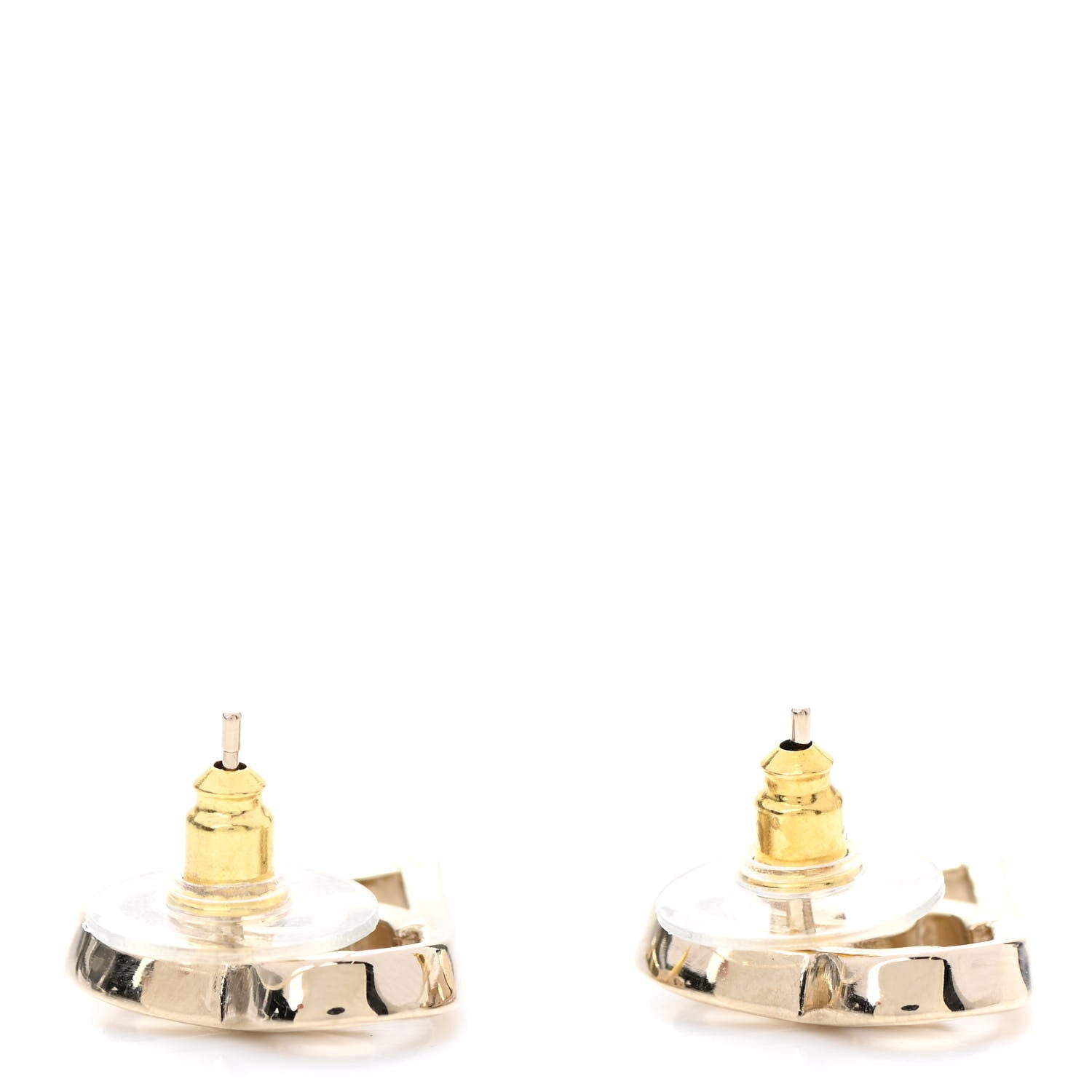 Chanel Metal CC Heart Coco In Love Earrings Gold 3 of 4