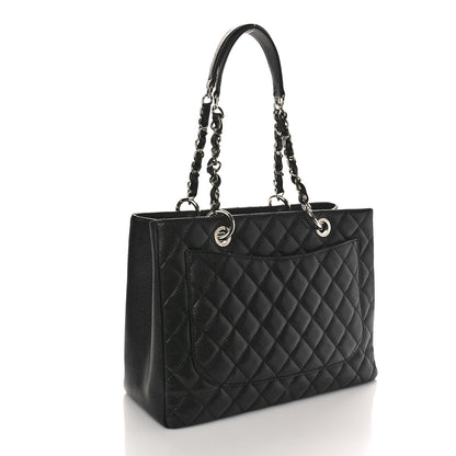 Chanel Caviar Quilted Grand Shopping Tote GST Black 3 of 10